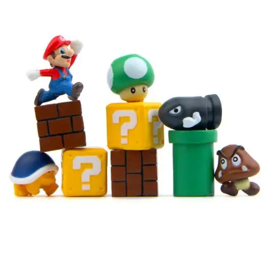 10 шт./компл. Super Mario Bros магниты фигурка игрушки Марио пуля Гриб черепаха креативные магнитные наклейки холодильник фигурка игрушка