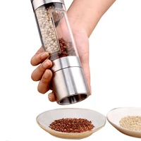 2 in 1 stainless steel manual pepper salt spice mill grinder stick kitchen gadgets cooking tools kitchen accessaries