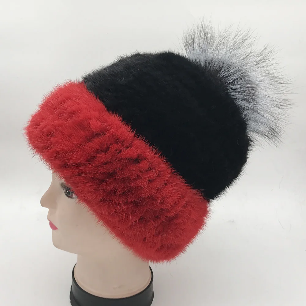 Новинка 2020 популярная Стильная шапка из меха норки для женщин зимняя теплая