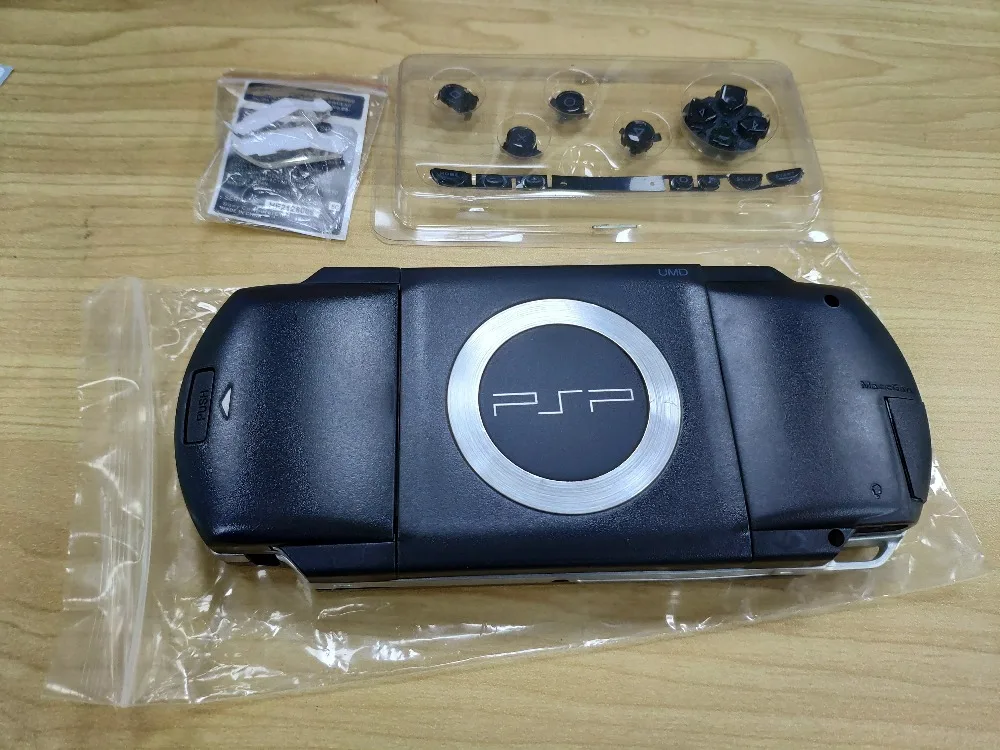 Бесплатная Доставка! Черный Цвет для Оборудование PSP 1000 полный Корпус чехол Чехол
