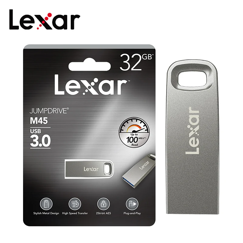 Металлический флеш накопитель Lexar 128 ГБ оригинальный USB 3 0 64 32 16 карта памяти