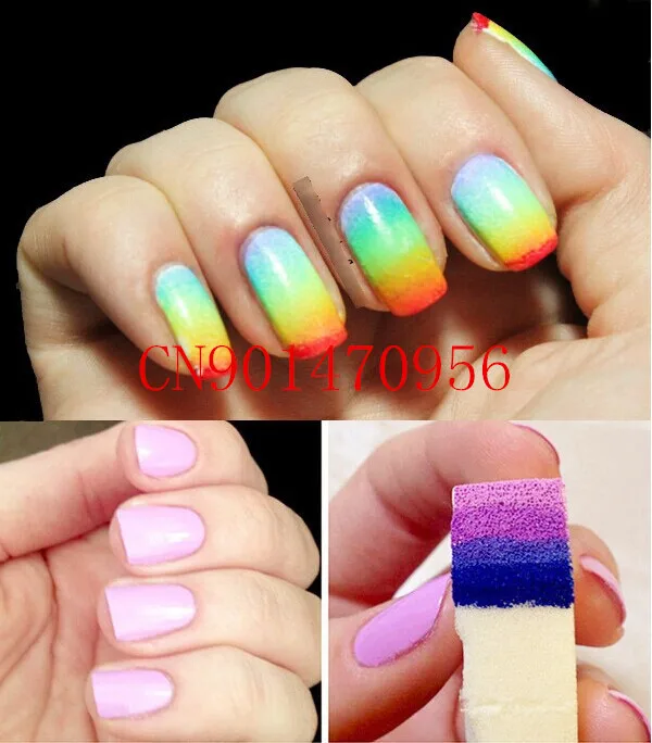 Nail tools nail polish Simple DIY Change color Sponge Creative Tools 8 pieces / set 54 sets | Красота и здоровье