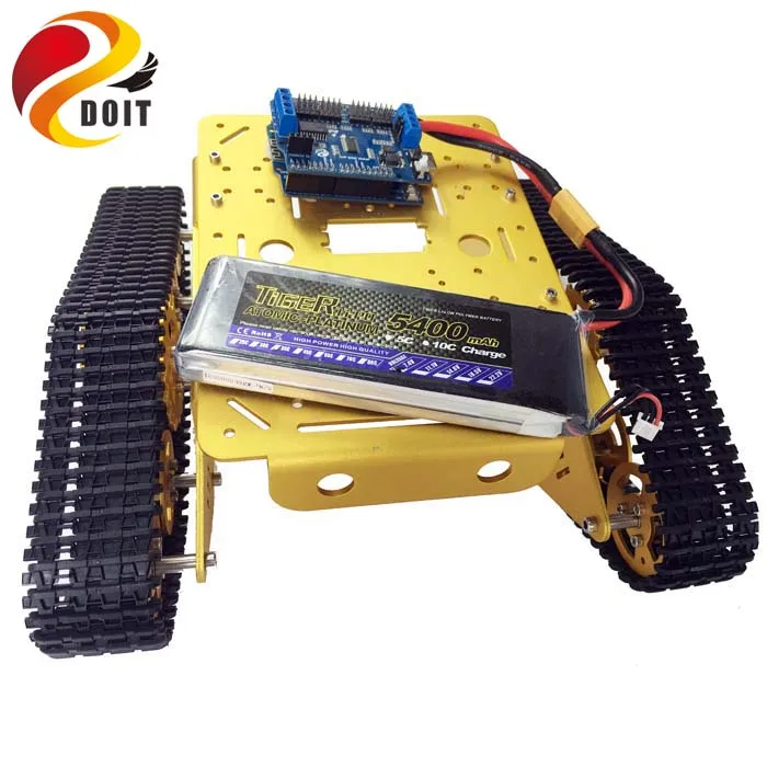 Макетный набор DOIT Радиоуправляемый Танк T300 от ESPduino с мотором L293D гусеничная