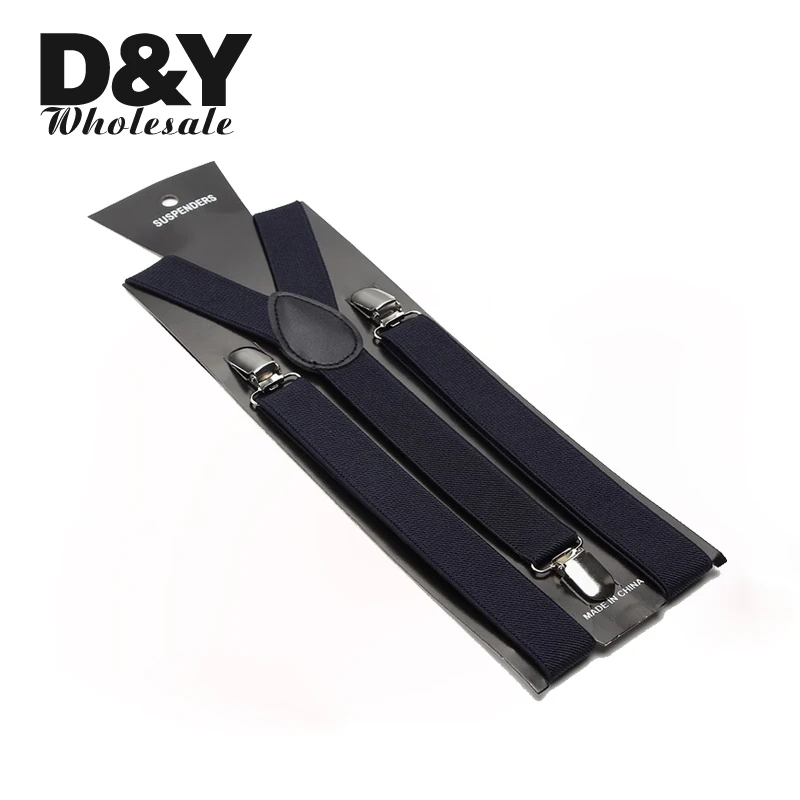 Женская Мужская рубашка подтяжки для брюк держатель 2 5 см широкий темно синий