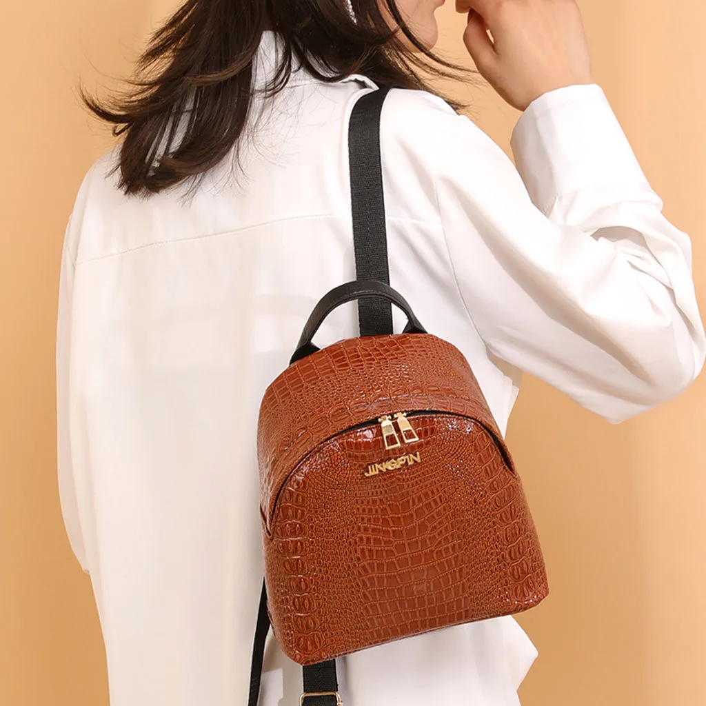 Mochilas mujer 2019 рюкзак для женщин путешествия Студент аллигатора узор школьный