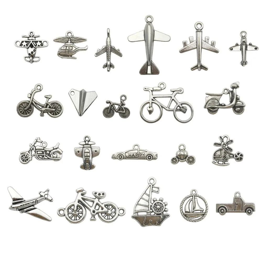 

Travel Transportation Charm Collection-100g Craft Supplies Car Plane Pendant Jewellery Accessory DIY Necklace Bracelet Earrings