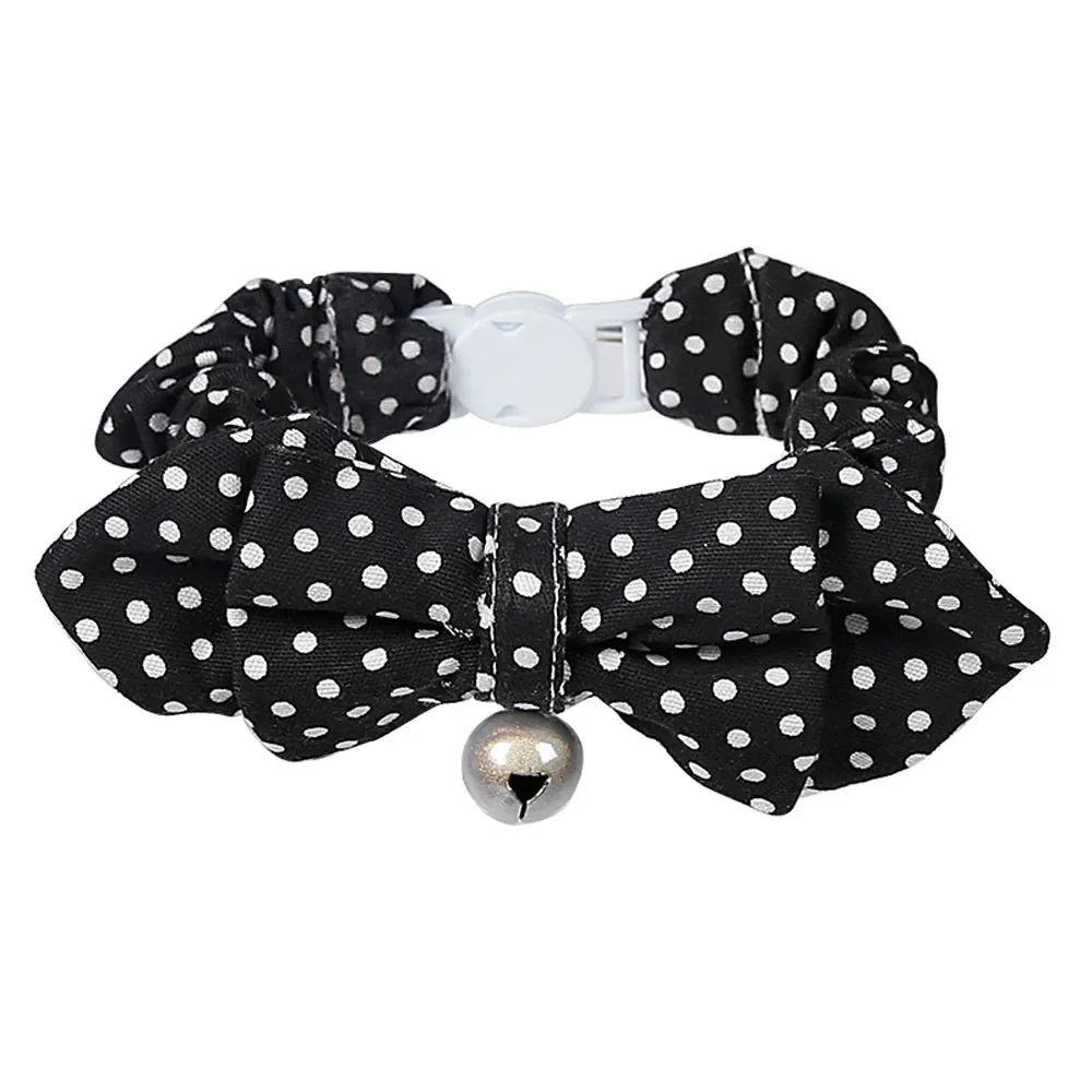 Ошейник для собаки в горошек регулируемый милый галстук щенка котенка бабочка