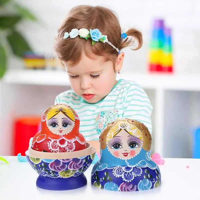 

10 Layer Wooden Matryoshka Russian Nesting Dolls Home Decor Ornaments Gift Handmade Crafts Collectible Craft Toy