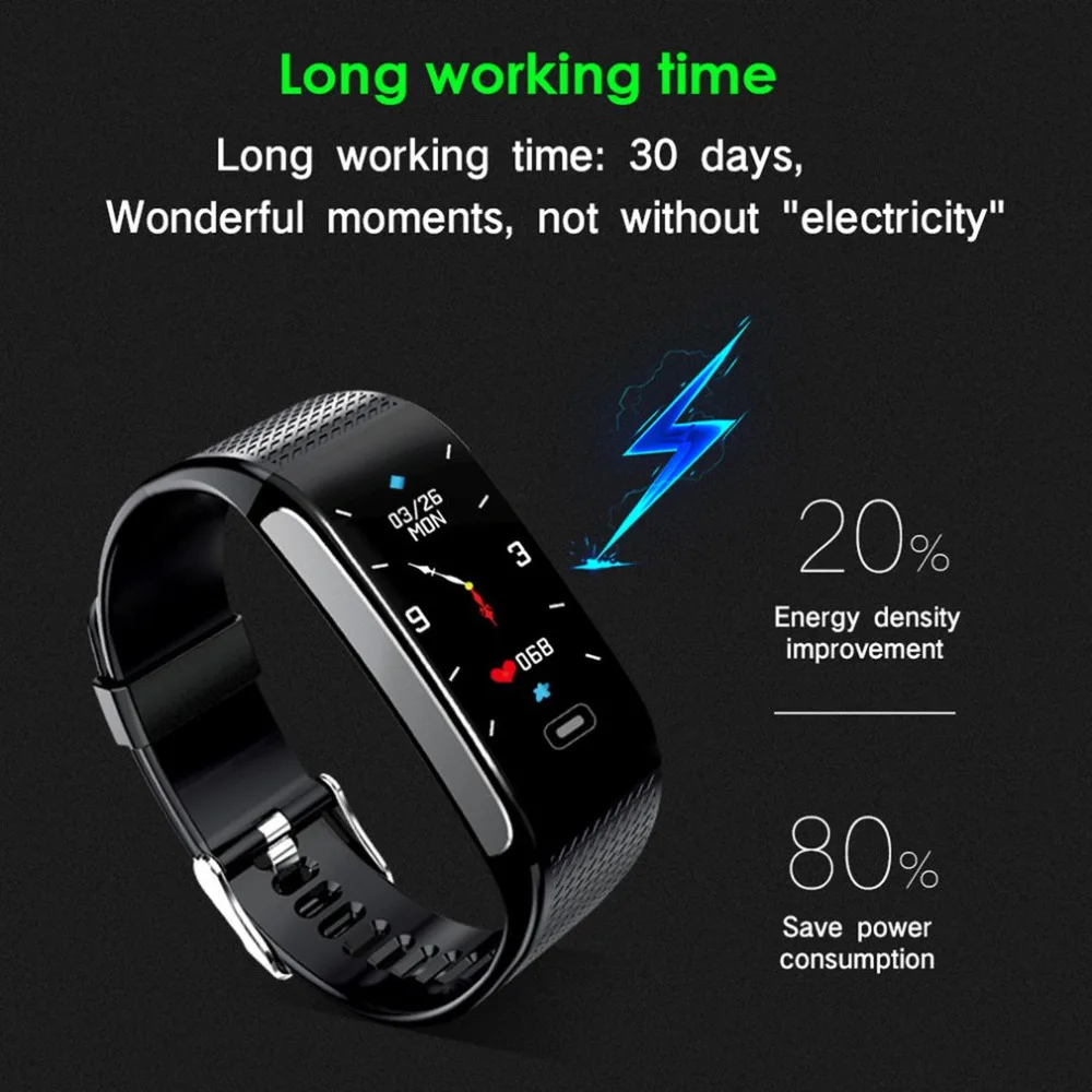 CK18S Smart Watch Color Screen Blood Pressure Heart Rate Monitor Remote Camera IP67 Waterproof Bluetooth Sports | Электроника