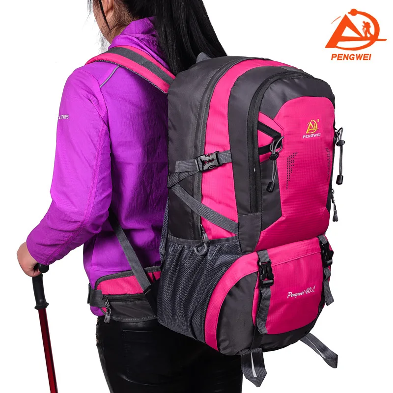 

40L Waterproof Outdoor Mountaineering Bag Backpack Women Men Couple Travel Hiking Camping Climbing Rucksack Sport Pouch