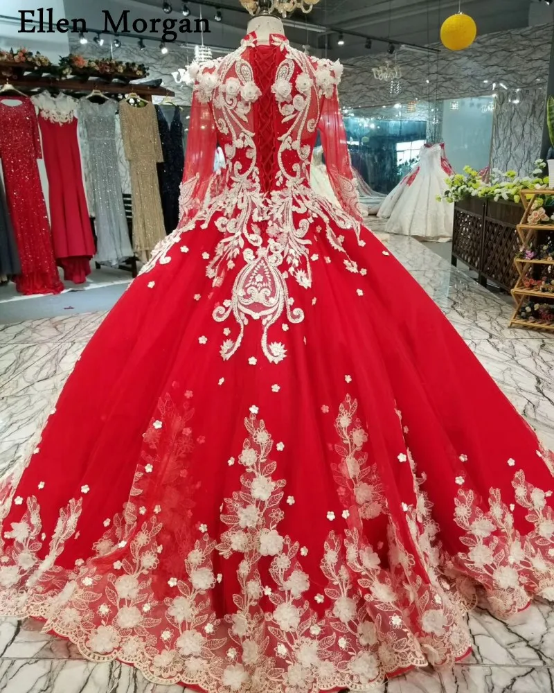 Винтажное свадебное платье с высоким воротом и длинными рукавами жемчугом