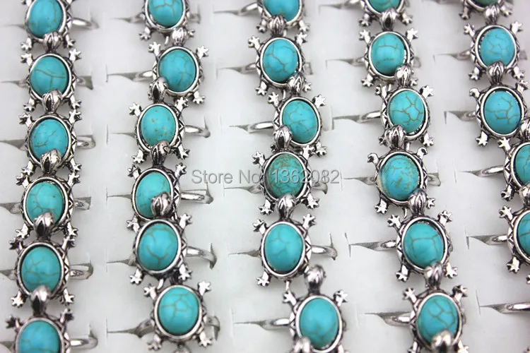 Оптовая продажа 50 шт. женские открытые кольца с имитацией черепашек этнический