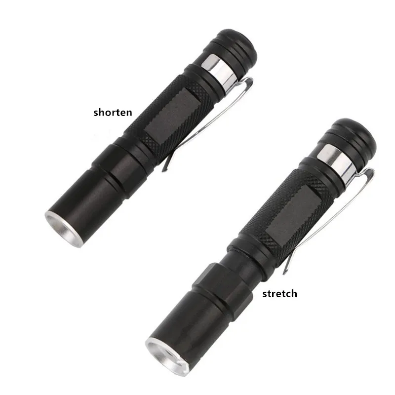 Портативный мини-светильник-ручка CREE Q5 2000LM светодиодный светильник-вспышка Карманный светильник водонепроницаемый инструмент для выживания на открытом воздухе мощный светодиодный светильник для охоты