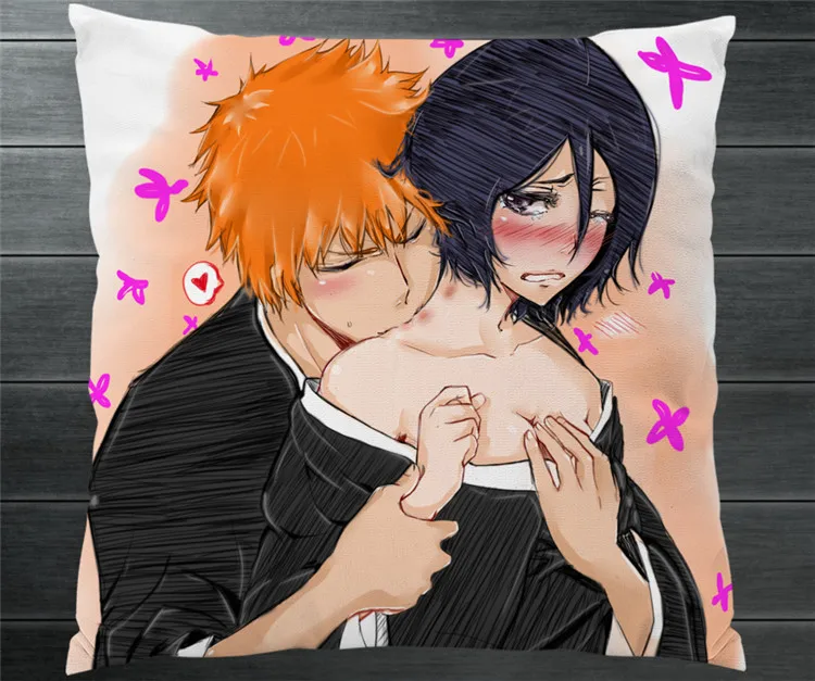 Отбеливатель Kurosaki Ichigo Kuchiki рукава Fanart 40*40 см двухсторонняя зеркальная Обложка для