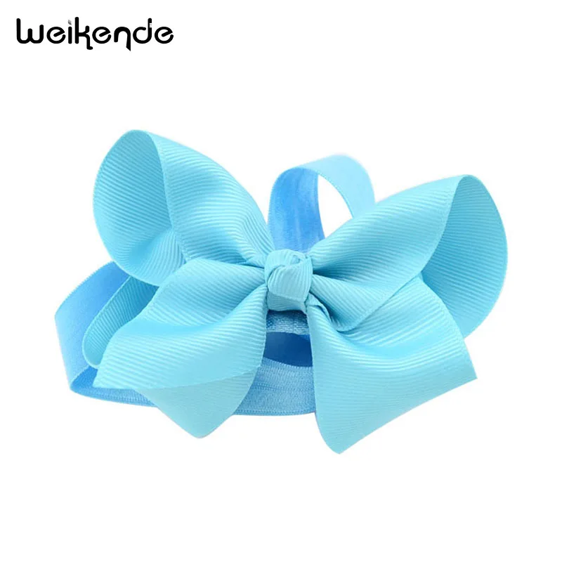 DIY 1Pcs 4&quot New Kids Big Bow Headband Handmade Boutique Elastic Hairband Headwear children kid Girls Hair Accessories Daily Life | Детская