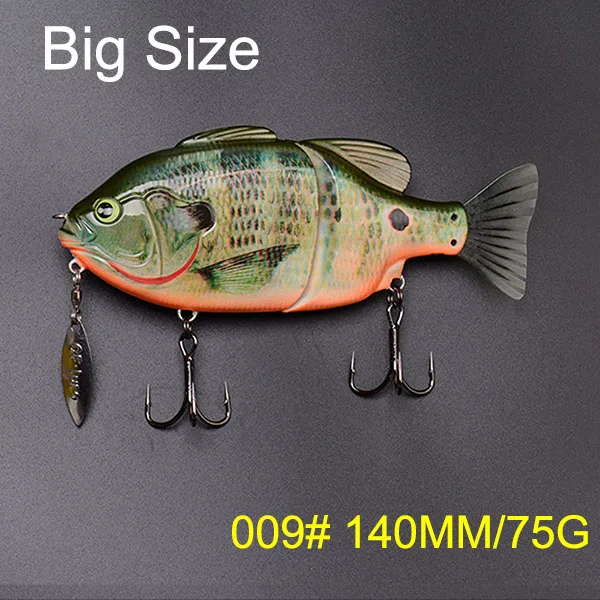 140mm 75g 009 120 мм, 50 г, 140 мм, 70 г, Плавающие приманки для ловли окуня, Тилапия с спиннером - Цвет: 140mm 75g 009