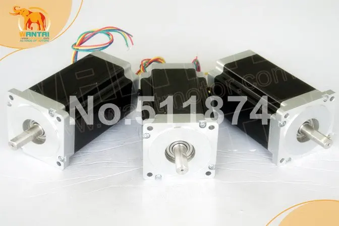 Отличный ЧПУ! Wantai 3 шт. шаговый двигатель Nema34 с одним валом 85BYGH450D 007 890 унции 2 а 94 мм