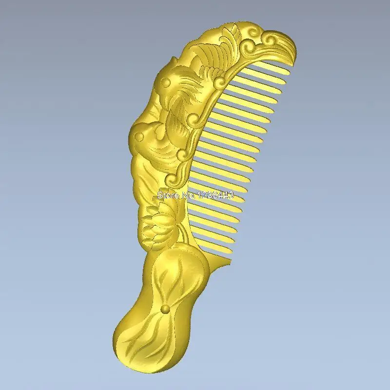 

Расческа с мандаринской уткой 3d модель, рельеф для ЧПУ в формате STL