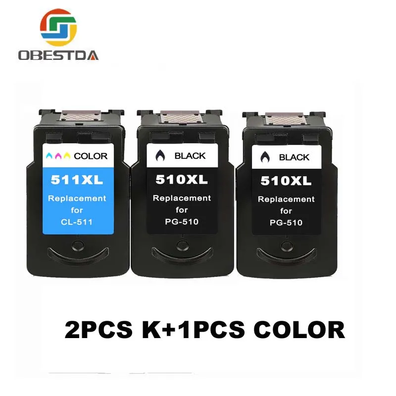 2PG510 CL511 Obestda PG510 CL511 Совместимый картридж для принтера Canon PG 510 CL 511 для Canon Pixma IP2700 MP240 MP250 MP260 MP270 MP280 MP480 принтер - Цвет: 2PG510 CL511
