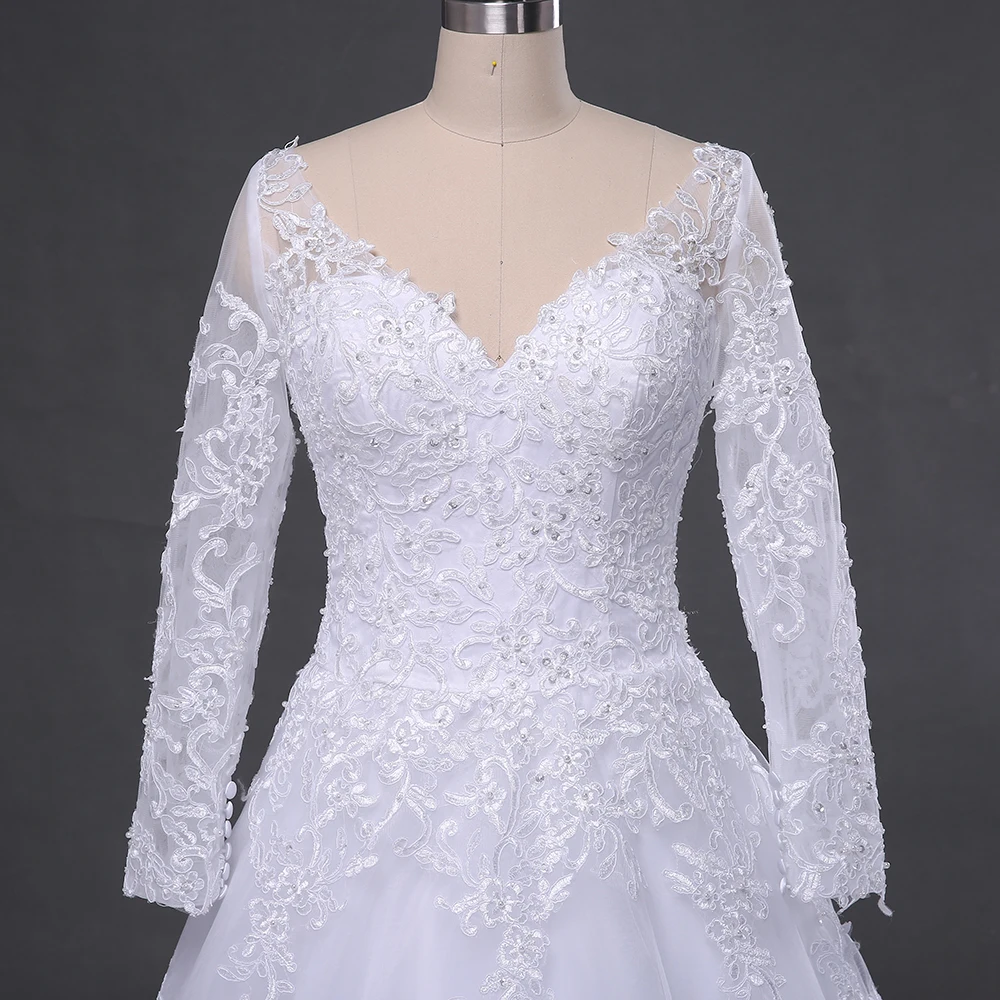Vestido De Noivas 2018 белое кружевное платье невесты винтажные кружевные свадебные
