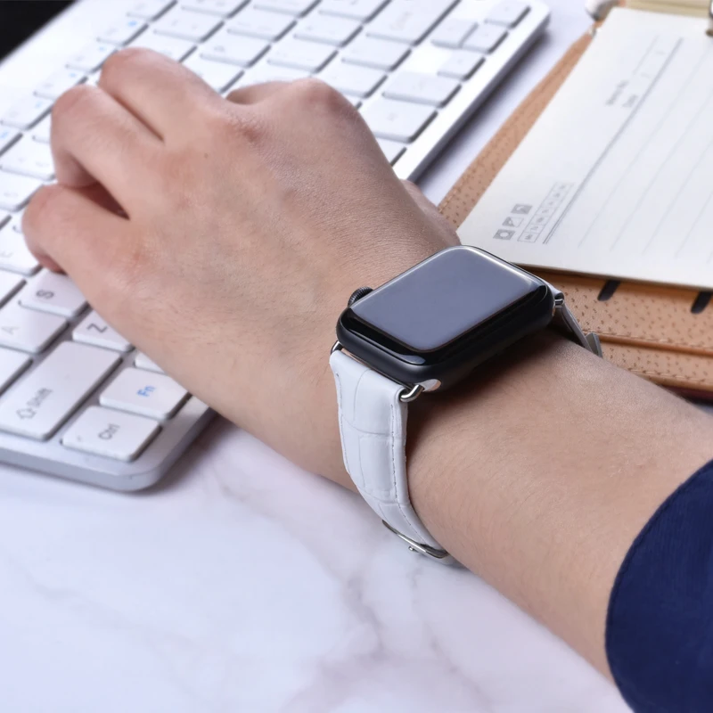 Ремешок Mling из натуральной кожи для Apple Watch Band 3 2 1 38 мм 42 мм сменный ремешок для iWatch 4 40 мм 44 мм браслет для наручных часов
