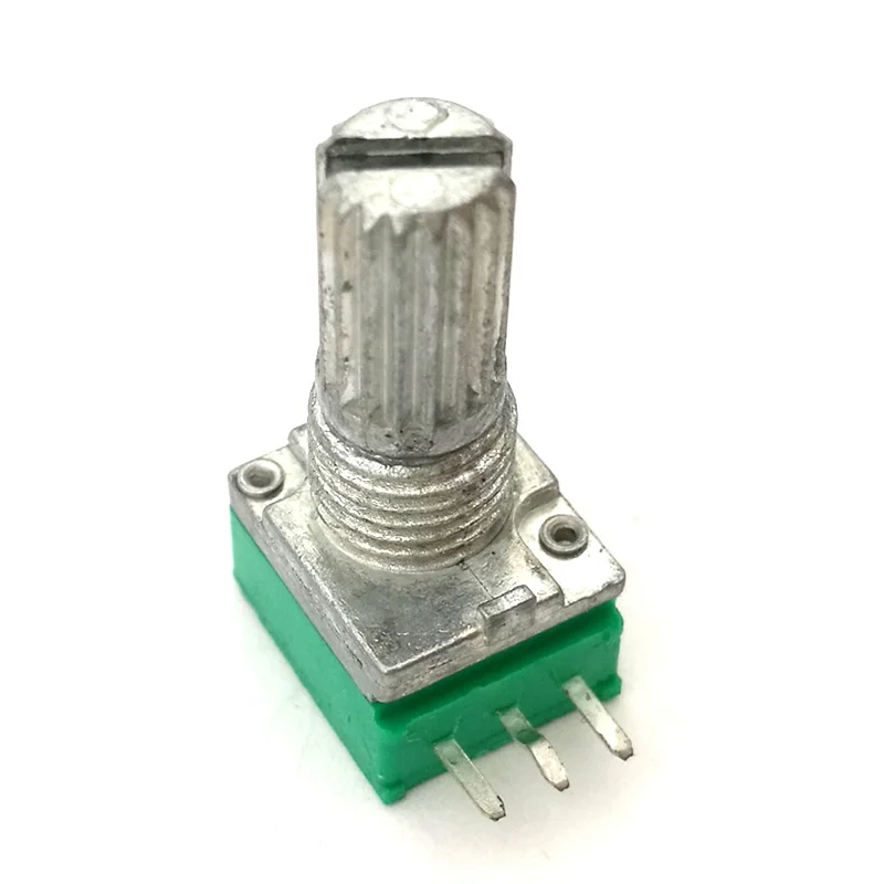 MCIGICM 100 шт. 3pin RK097N одноканальный потенциометр аудио/усилитель мощности/потенциометр уплотнения B10K длина ручки 15 мм