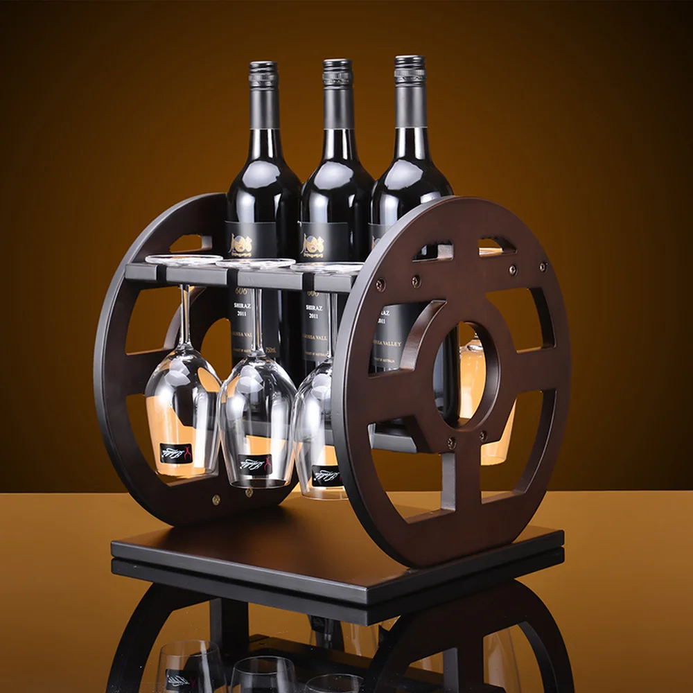 1 шт. Винная стойка деревянная для бара вешалка свадебного украшения дома (без