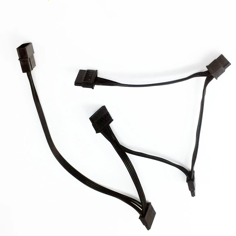 4-контактный IDE Molex к 5-портовому 15-контактному кабелю питания SATA шнур 18AWG провод
