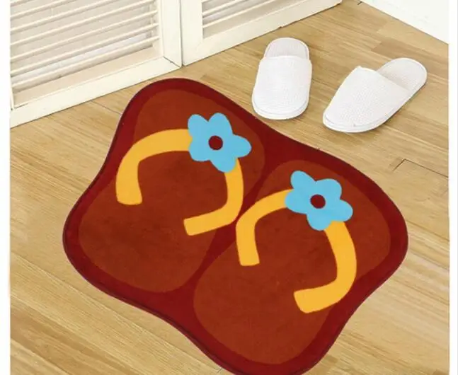 1PC New Flip Flop Floor Mats Bedroom Carpet Door Ground Bath Household Rug Living Room Home Textile Blanket LY 002 | Дом и сад