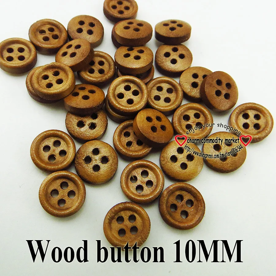 100 шт. кофейная роспись деревянные пуговицы 10 мм швейная одежда сапоги пальто