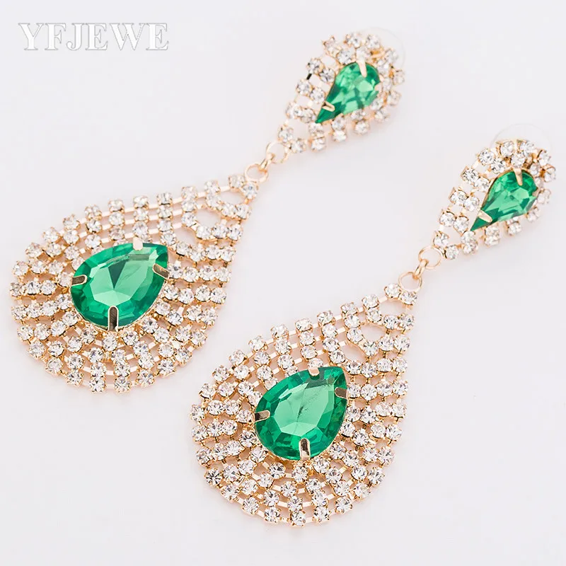 Серьги подвески YFJEWE с кубическим цирконием и крошечными фианитами роскошные