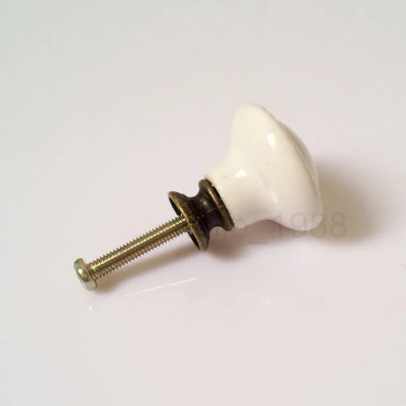 Белая керамическая ручка в форме подсолнуха для шкафа выдвижная ящика простая