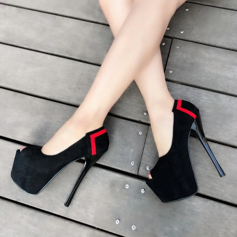 Новинка Каблук 16 см на очень высоком каблуке с широко открытым носком Сезон лето