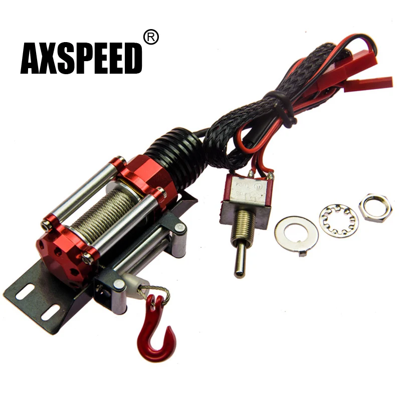 

Металлическая стальная Проводная лебедка AXSPEED для радиоуправляемого автомобиля, гусеничного гоночного грузовика SCX10 TRX-4 1:10