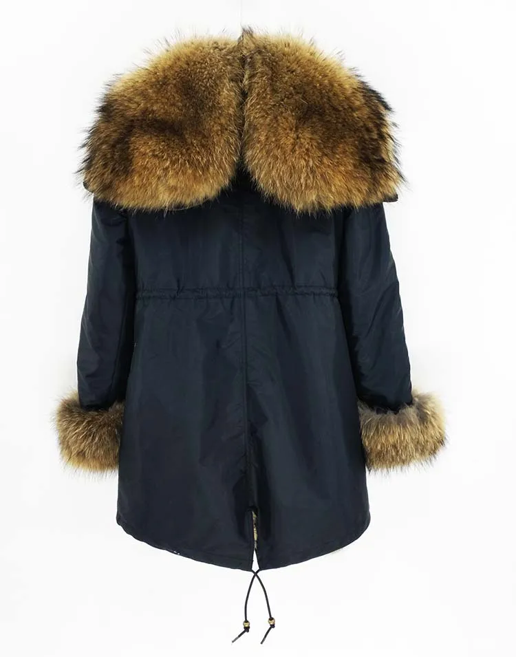 OFTBUY, пальто из натурального меха, длинная парка, зимняя куртка для женщин, воротник из натурального меха енота, подкладка из натурального кроличьего меха, уличная одежда, новинка