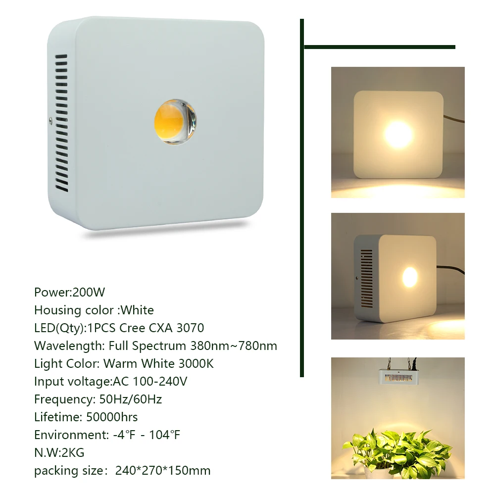 CREE CXA3070 200W 400W 800W COB светодиодный свет для выращивания полного спектра лампа для выращивания растений с питанием от источника фитолампа Фито лампы для комнатных растений подсветка для рассады