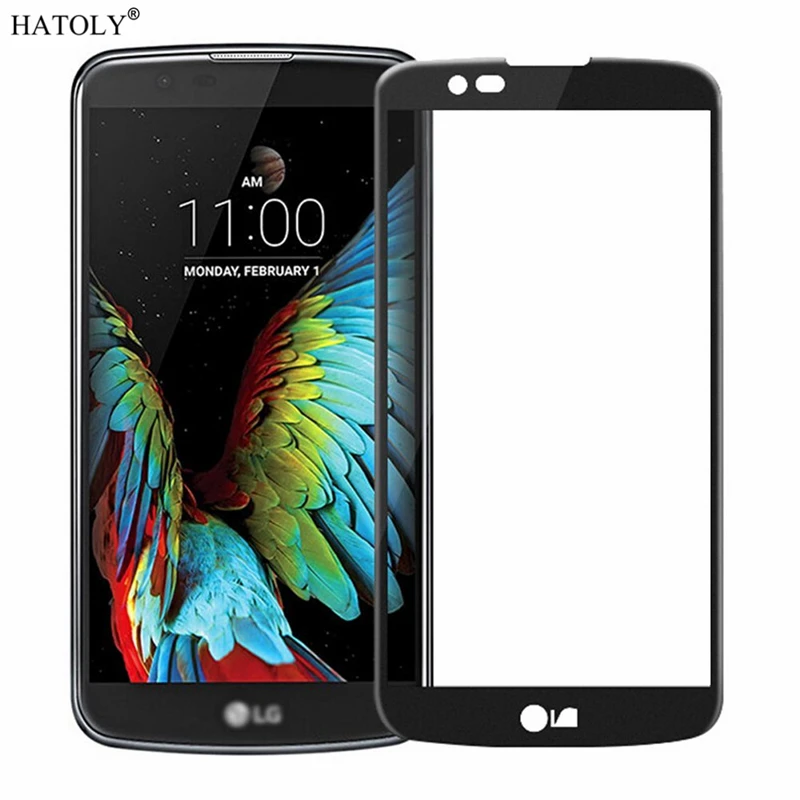 2 шт закаленное стекло для LG K8, Защита экрана для LG K8, полное покрытие для LG K8 Lte K350 K350E K350N 4G 3D пленка с закругленными краями HATOLY