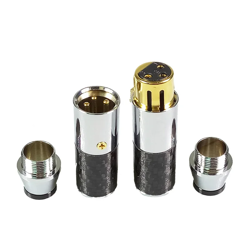 

10Sets/lot 3 Pin XLR Connector Luxury 3 Pole XLR Male Plug + Female Jack Socket Microphone Plug Jack Adapter Wire Connector