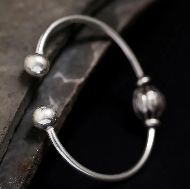 Счастливые бусы из стерлингового серебра 925 пробы простой открытый женский