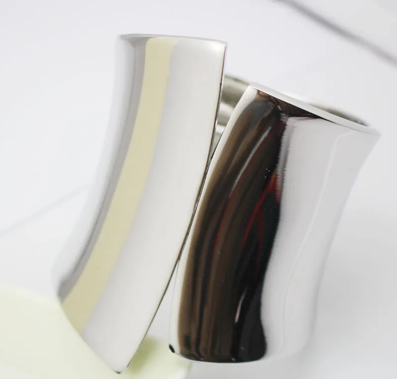 Индийские браслеты на запястье в стиле, асимметричной формы, полированного серебристого цвета, широкие неправильные браслеты из сплава ювелирных изделий 1 шт. на.