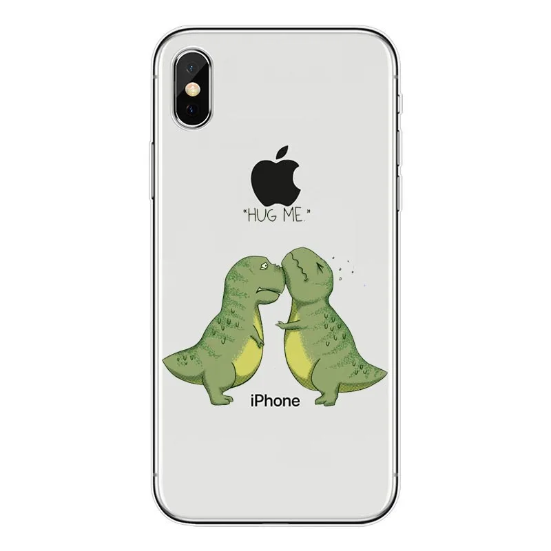 Милый мультяшный принт динозавр Стич телефон силиконовый чехол ТПУ для iPhone X 8 7 6 6S