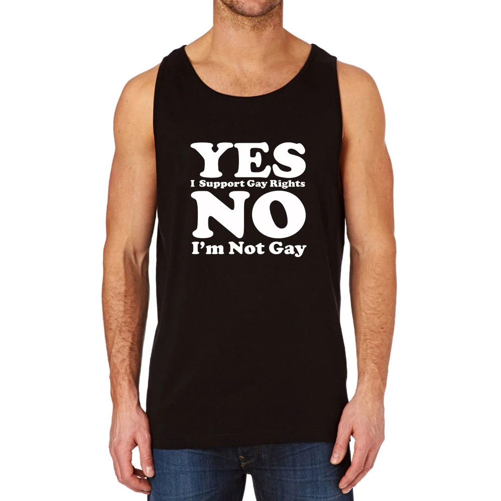 Мужская летняя майка для тренировок с надписью Yes I Support | одежда