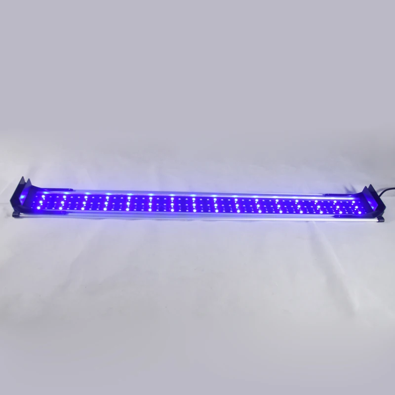 30W Aquarium Fish Tank LED Light Lamp with Extendable Brackets 96 White and 48 Blue LEDs Fit for lighting 80-100cm | Дом и сад