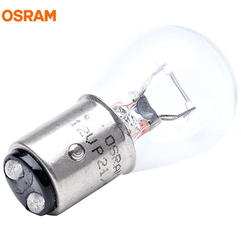 10 шт. OSRAM 7528 7528Y P21/5 Вт PY21/5 S25 BAY15d 12 В Оригинал две нити галогенные лампы автомобилей