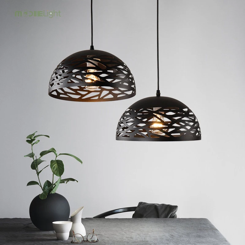 Free Shipping Modern Led Pendant Lamp White Black Painting Metal Light for Stair Dinning Living Room Hanging Lighting | Лампы и