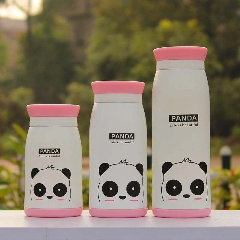 350ml/260ml Thermal Mug Cartoon Duck Deer Elephant Panda Lion Animal Thermos Cup For Women Kids Water Bottle garrafa termica