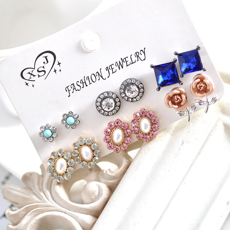 Популярные новые модные женские украшения серьги-гвоздики для девочек на день