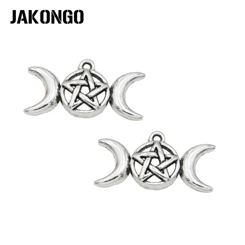 

Подвесная подвеска JAKONGO с серебряным покрытием, для изготовления ювелирных изделий, браслетов, 16x30 мм, 10 шт./лот