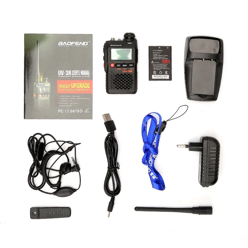 Baofeng UV 3R мини иди и болтай Walkie Talkie двухдиапазонный УКВ Портативный UV3R трансивер