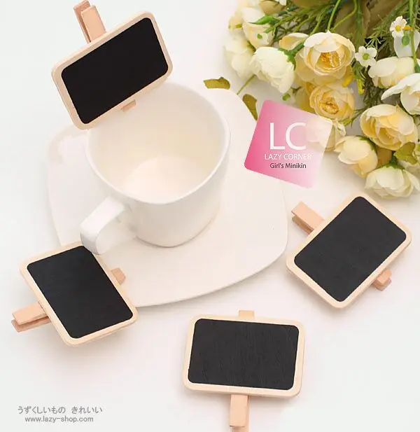 

kawaii Mini blackboard message Wooden Clips Label clip for leave message Office Supplies Craft Clips Party Decoration
